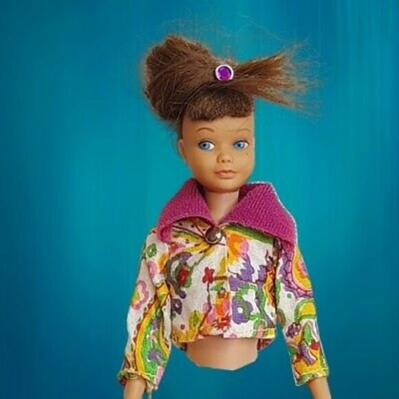 Vintage Child/Teen Fashion Doll Paisley Purple Jacket Clone? Tutti/Stacie sized - Picture 1 of 5